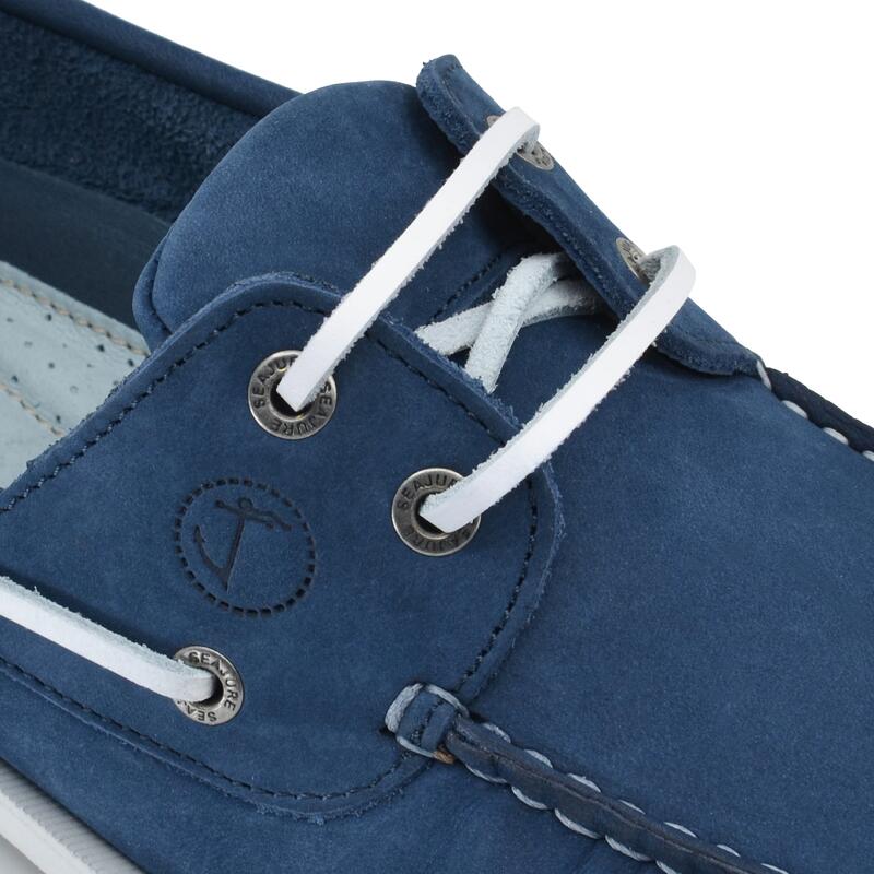 Chaussures Bateau Homme Bleu Cuir Nubuck