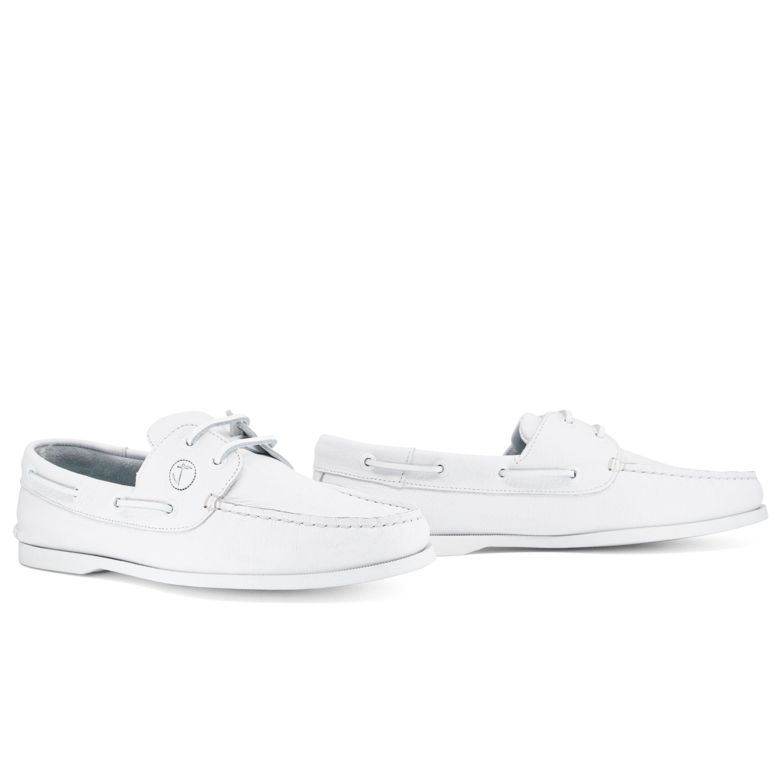 Scarpe da Barca Knude Uomo Biancos Pelle 3/6