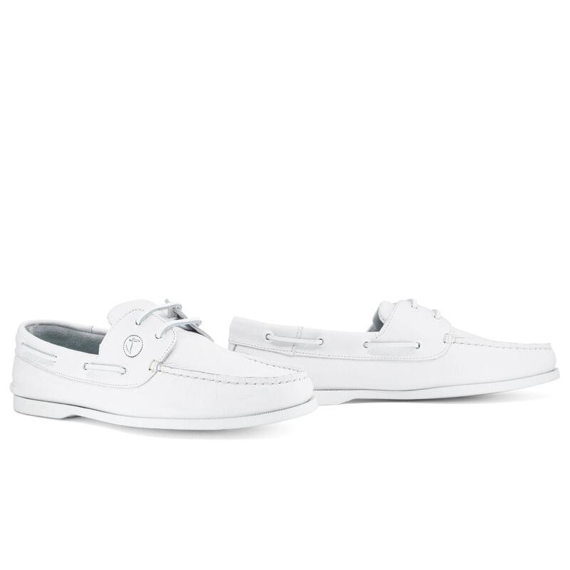 Zapatos Náuticos Seajure Knude Hombre Blancos Cuero