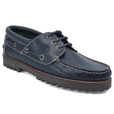 Bootschoenen lubmin heren marineblauw leer