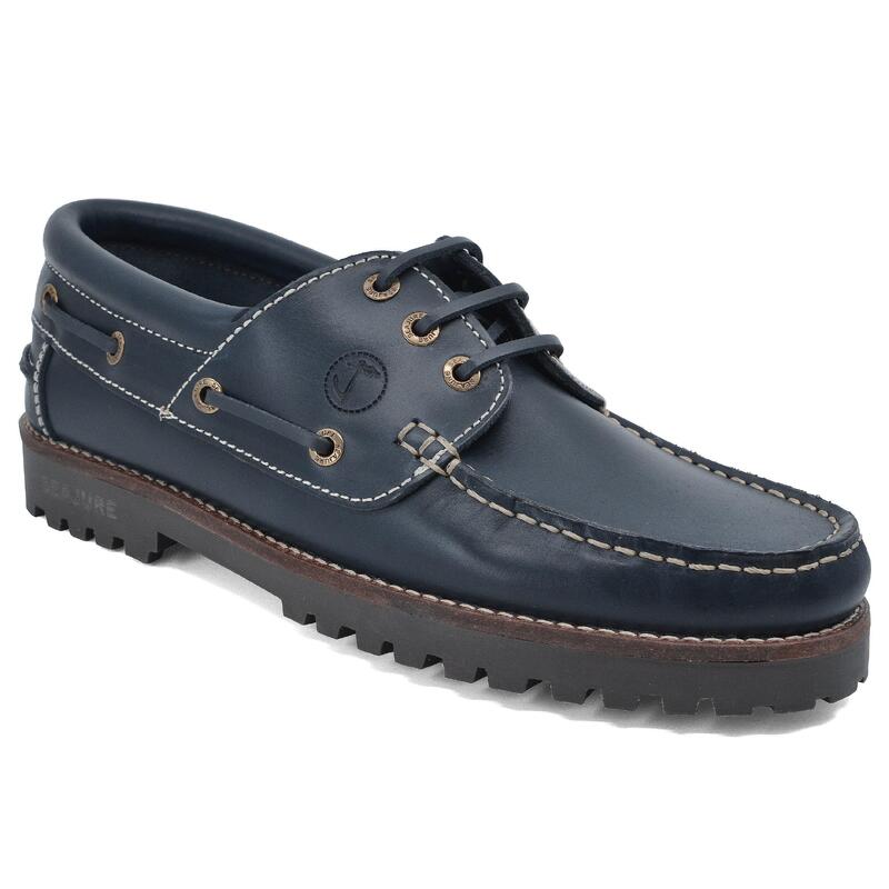 Bootschoenen Lubmin Heren marineblauw Leer