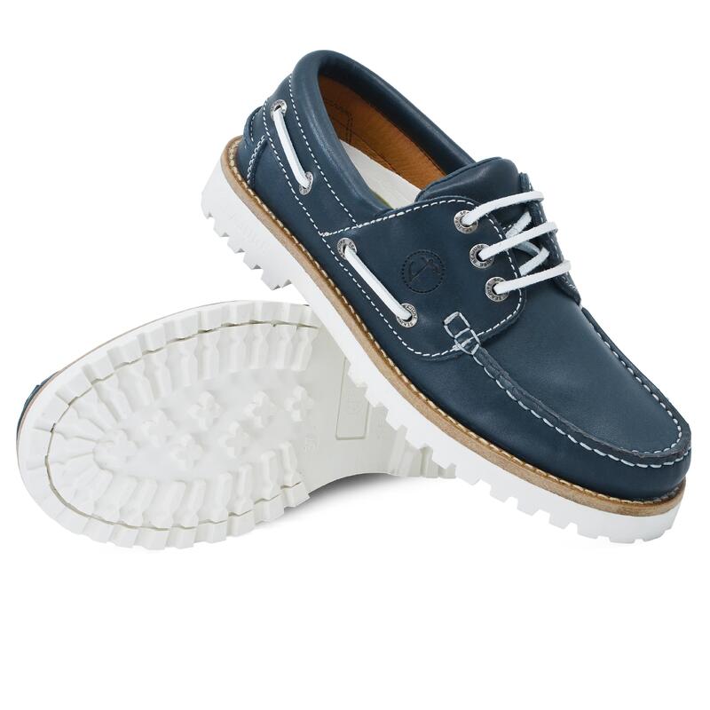 Scarpe da Barca Sibang Donna Blu Navy Pelle