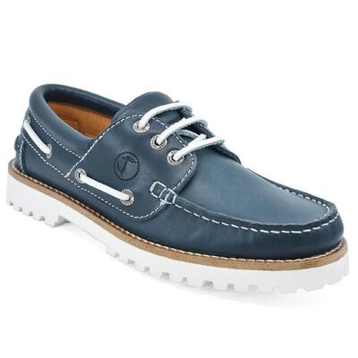 Bootschoenen sibang dames marineblauw leer
