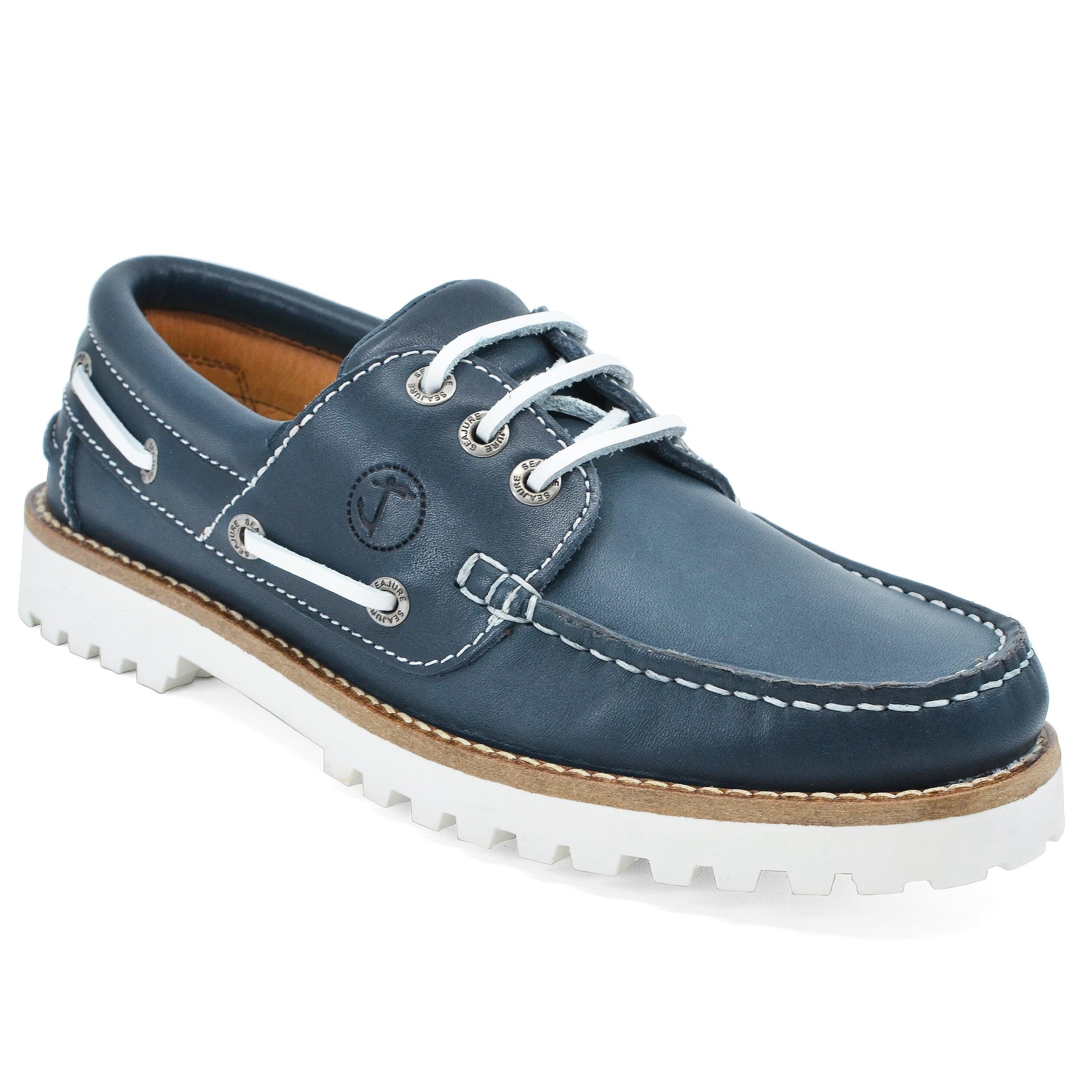Sapatos de Vela Sibang Mulher Azul Marinho Pele