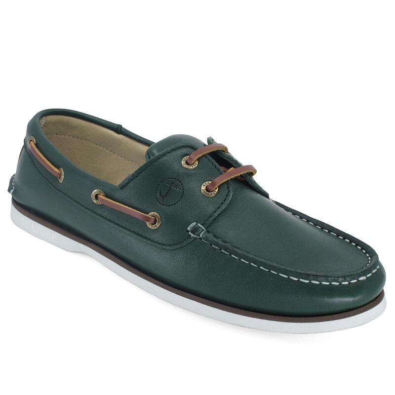 Zapatos Náuticos Seajure Fakarava Hombre Verde Cuero