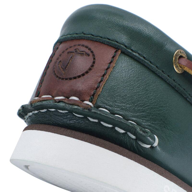 Zapatos Náuticos Seajure Fakarava Hombre Verde Cuero