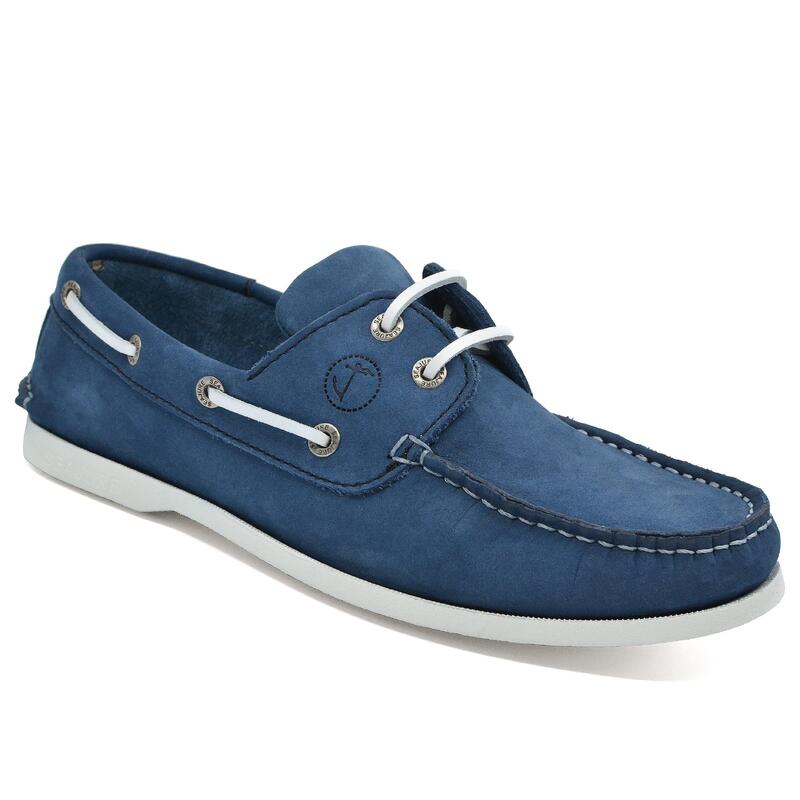 Chaussures Bateau Homme Bleu Cuir Nubuck