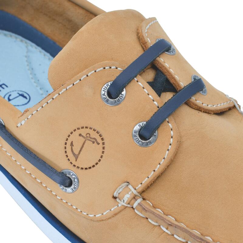 Zapatos Náuticos Seajure Cofete Hombre Camel Cuero Nobuck