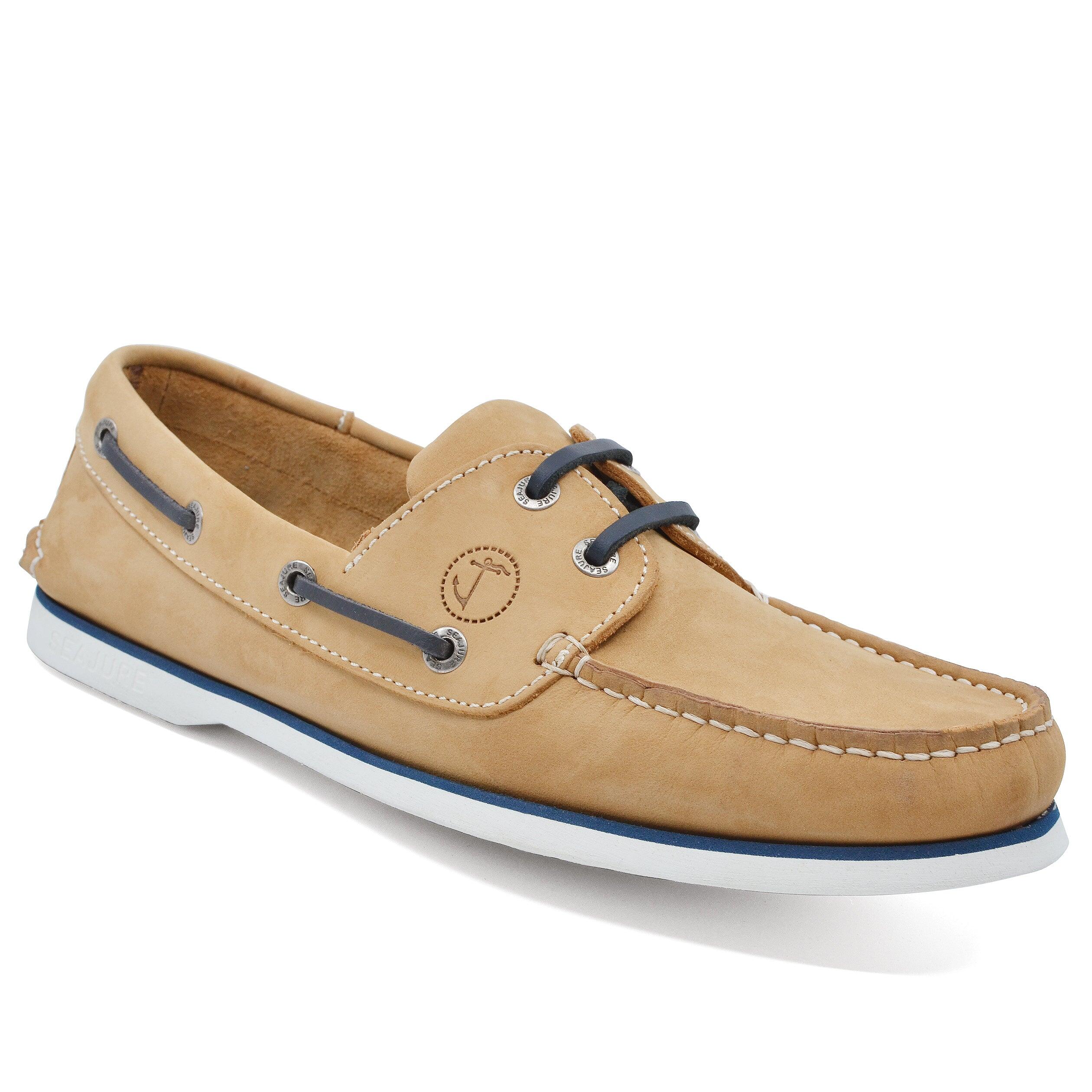 Bootschoenen Cofete Heren kameel nubuckleer SEAJURE Decathlon