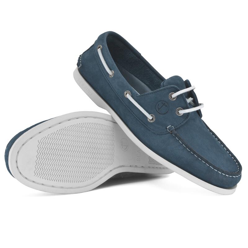 Zapatos Náuticos Seajure Binz Hombre Azul Cuero Nobuck