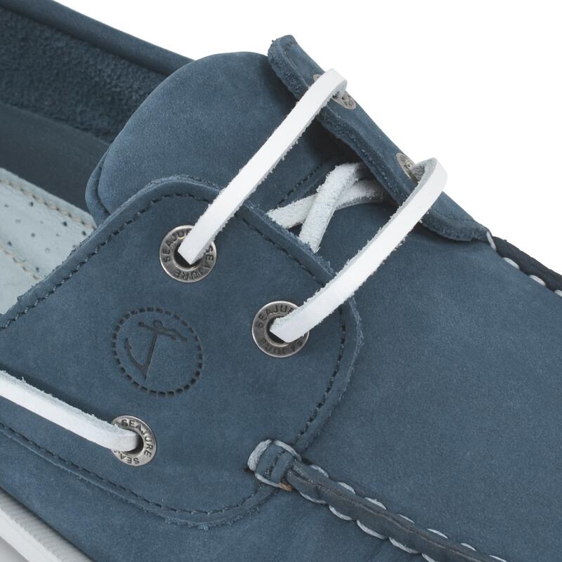 Zapatos Náuticos Seajure Binz Hombre Azul Cuero Nobuck