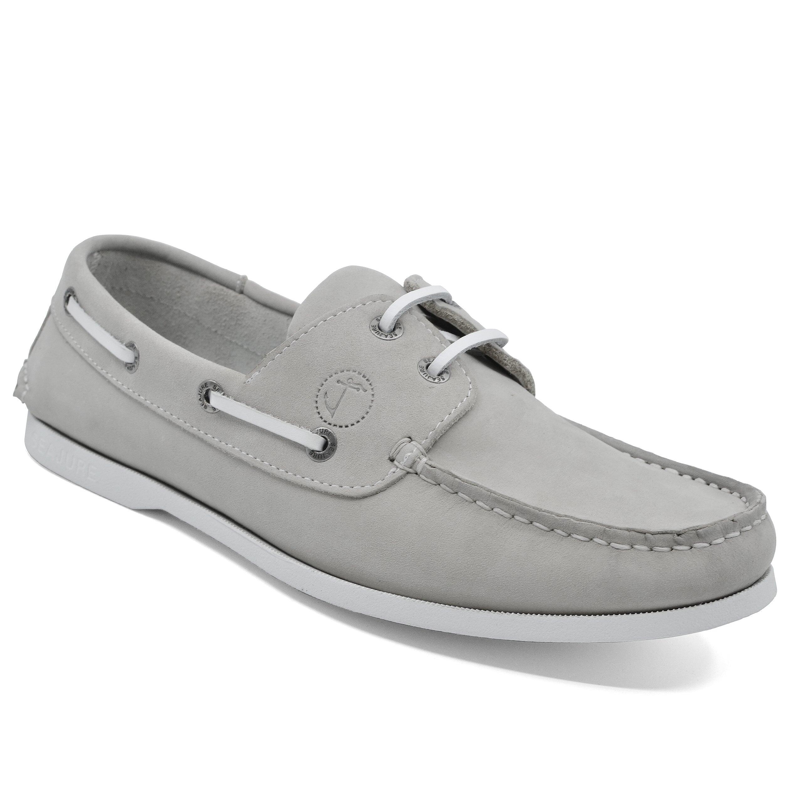 Zapatos N uticos Seajure Hombre Gris Cuero Nobuck Decathlon