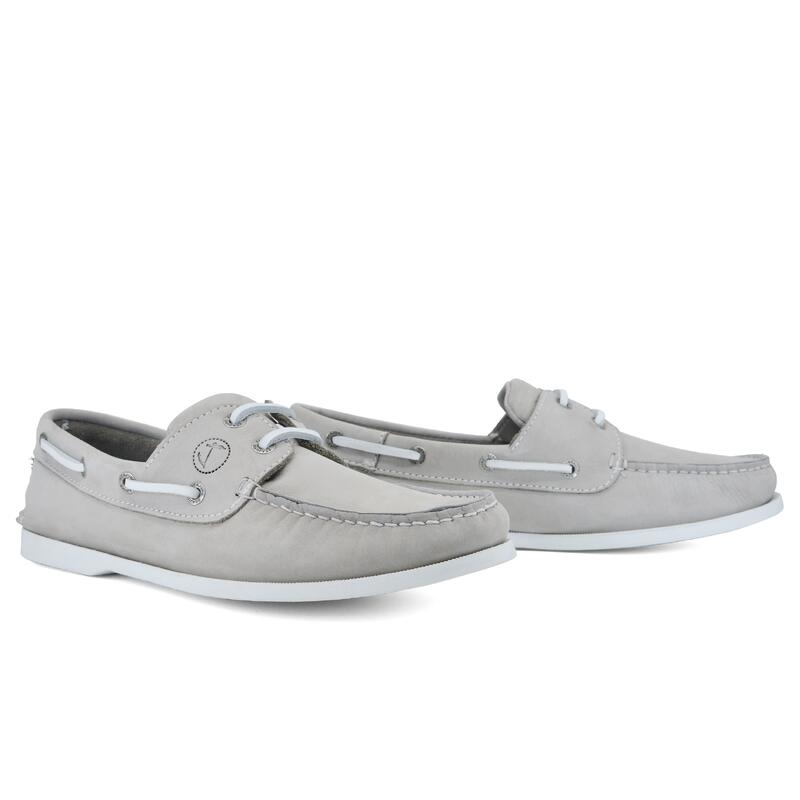 Zapatos Náuticos Seajure Hombre Gris Cuero Nobuck