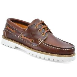 Chaussures Bateau Alankuda Femme Marron Cuir