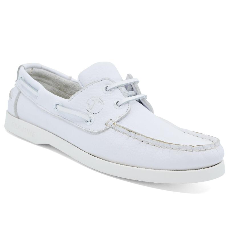 Chaussures Bateau Shoal Femme Blanc Cuir