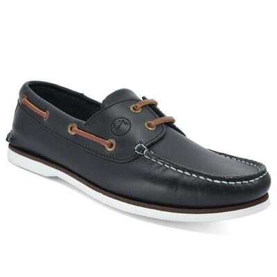 Bootschoenen zlatni heren marine leer