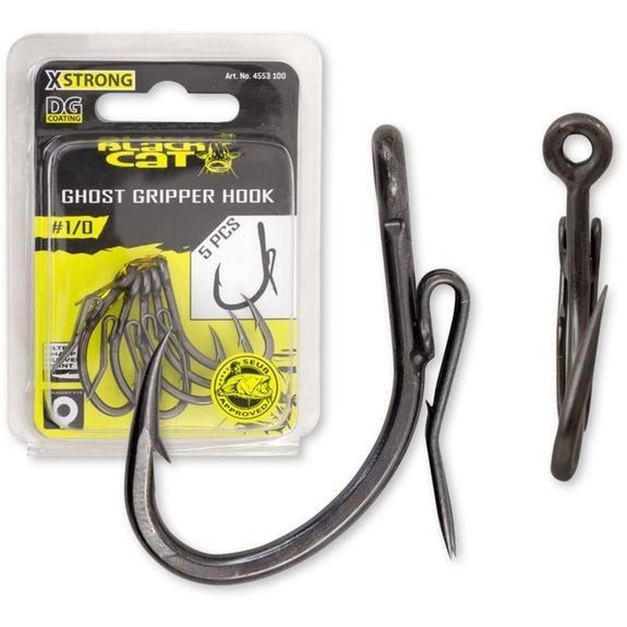 Black Cat - Black Cat Ghost Gripper Hook Dg Coating 5st. 2/0 - Hameçons - Noir - 2/0 - Decathlon