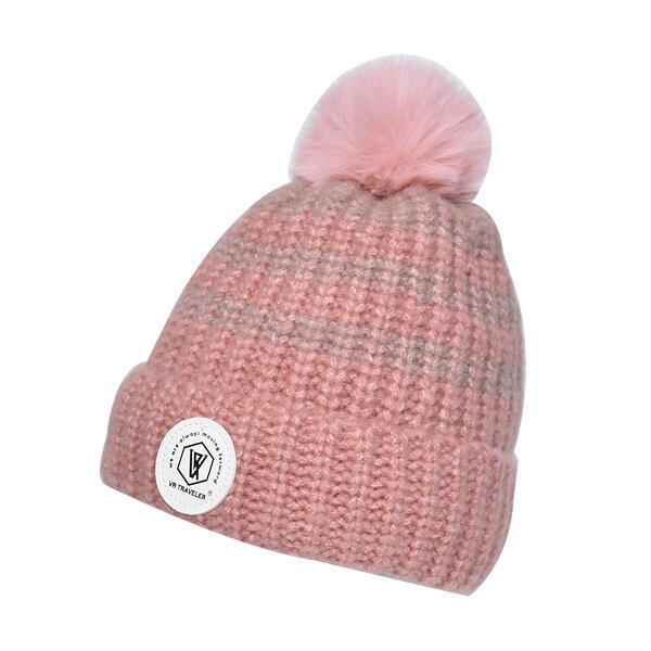 T922105 毛線帽 - 粉色