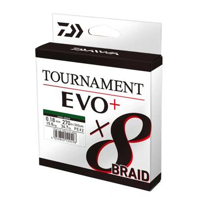 Daiwa tournament x8 evo+ chartreuse 135m 0.08 mm 4.90kg - witvis gevlochten lijn