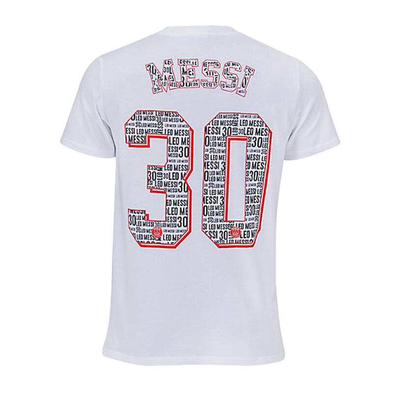 Messi Paris T-shirt Blanc Homme PSG