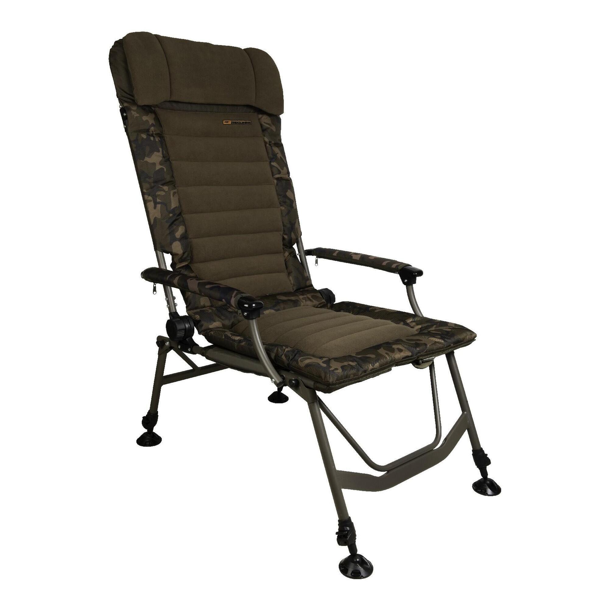Fox - Fox Super Deluxe Recliner Highback Chair - Level Chair - Marron|vert - Taille Unique - Decathlon