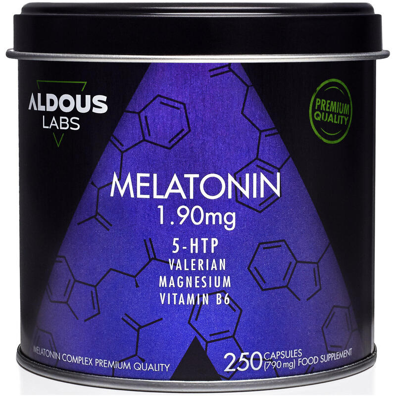 Melatonina con Magnesio, 5-HTP, Valeriana y Vitamina B6