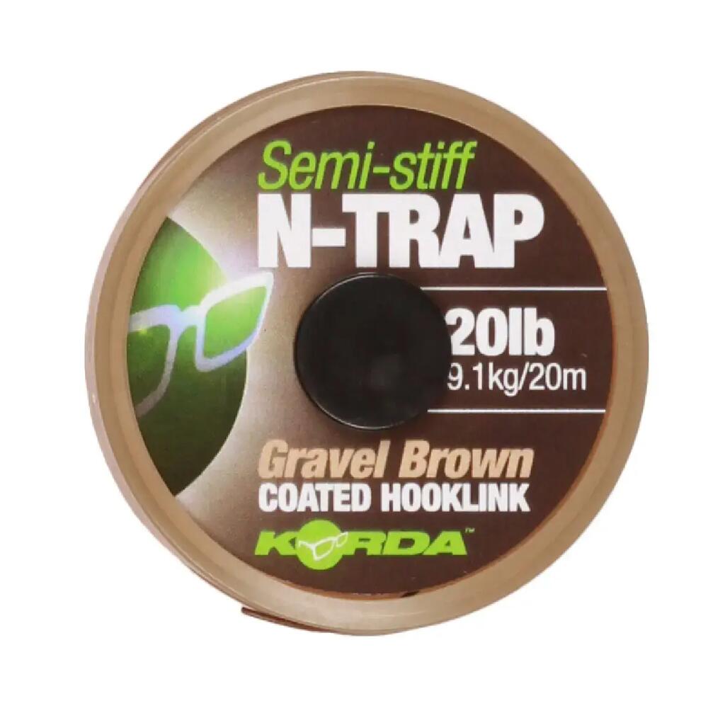 Текстилен корд N-TRAP SEMI STIFF COATED, зелен, 20LBS/20M