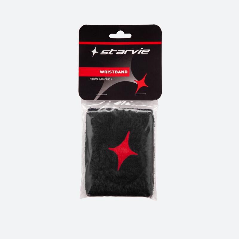 Muñequeras negras con estrella roja de StarVie