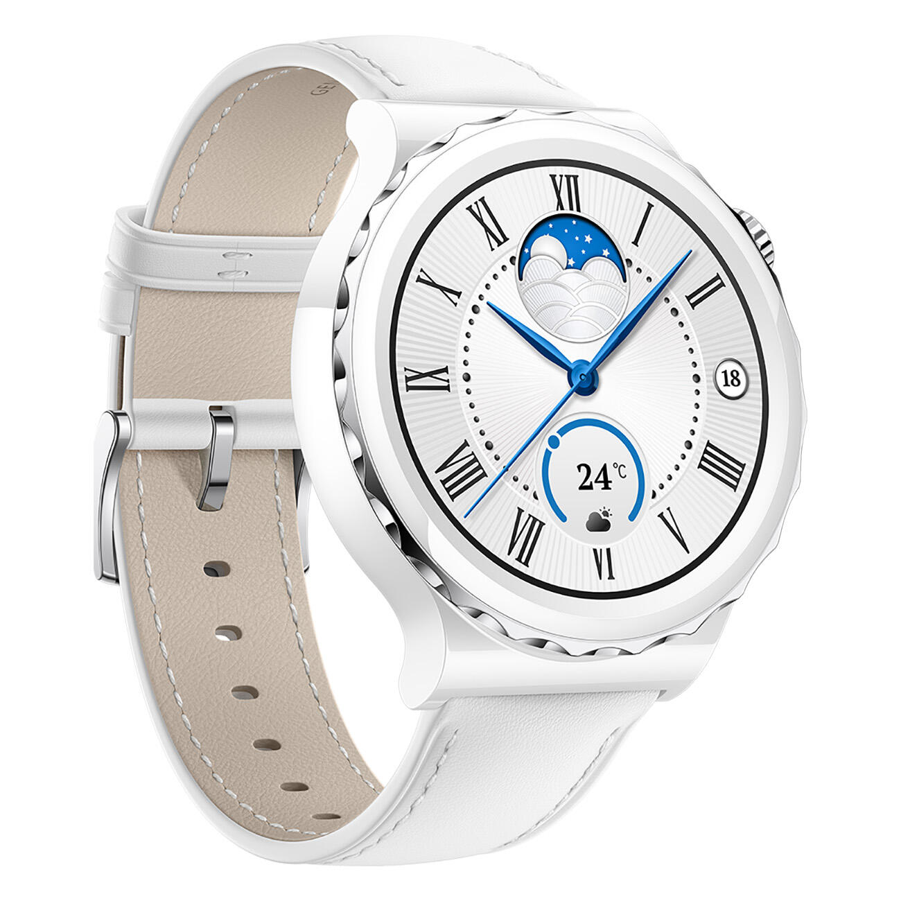 Huawei Watch GT 3 Pro 43mm White Leather Smartwatch 2/7