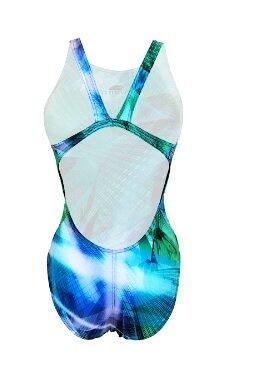 Turbo Girl's Light Swimsuit - Blue/Multi 3/4