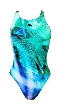 TURBO Turbo Girl's Light Swimsuit - Blue/Multi