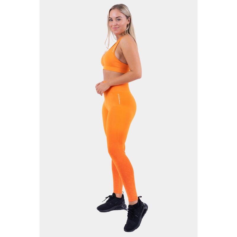 Seamless Ombre Scrunch Leggings - Orange