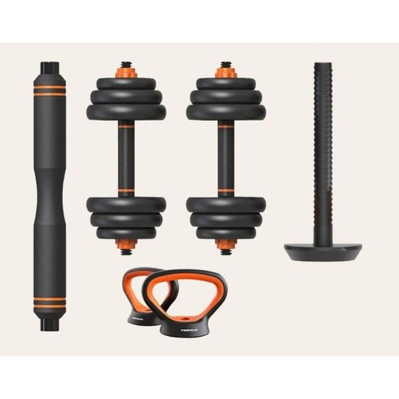 Smart kit haltère + barre + kettlebell + capteur Xiaomi Fed 20 kg