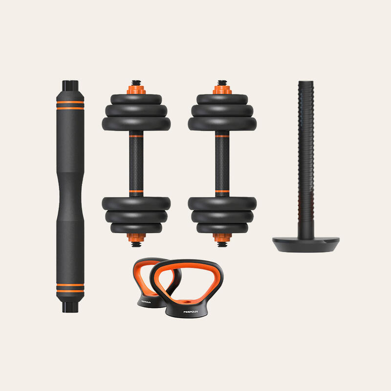 Kit XIAOMI haltère + barre + kettlebell 20KG