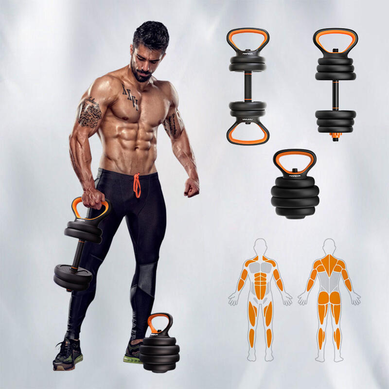 Kit XIAOMI haltère + barre + kettlebell 20KG 2