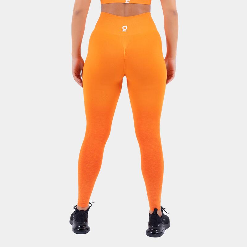 Seamless Ombre Scrunch Leggings - Orange