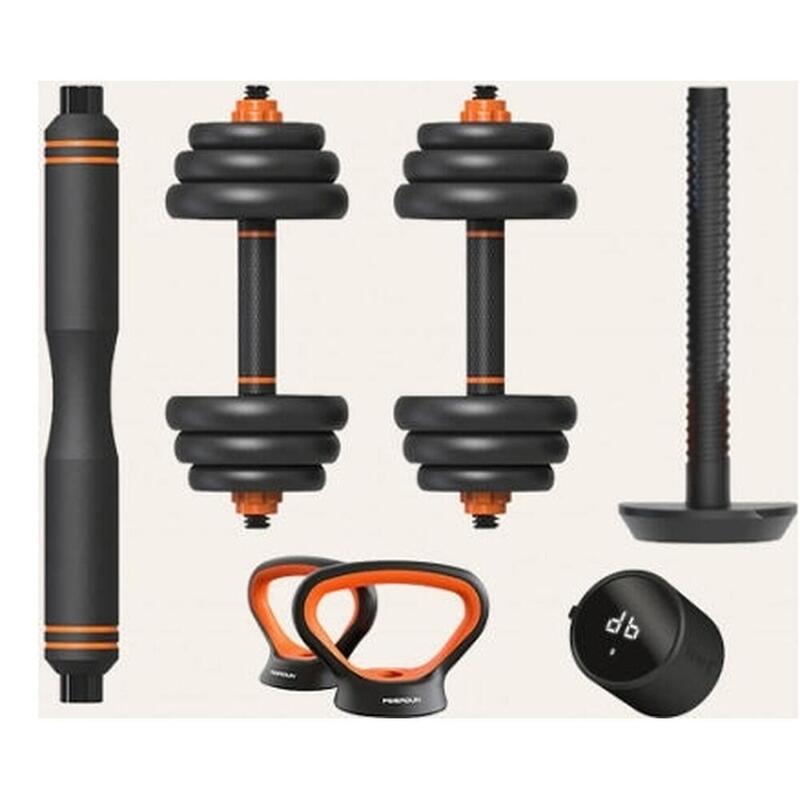 Smart kit haltère + barre + kettlebell + capteur Xiaomi Fed 30 kg