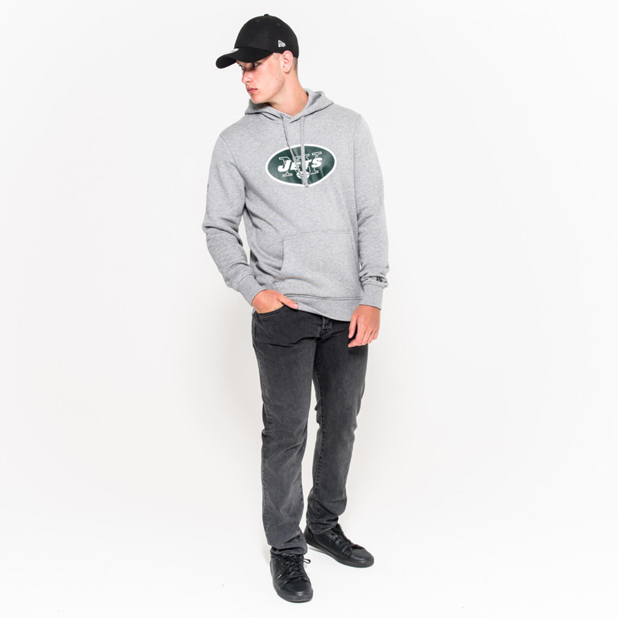 New Era Herren Hoodie NFL New York Jets Logo grau 4/6
