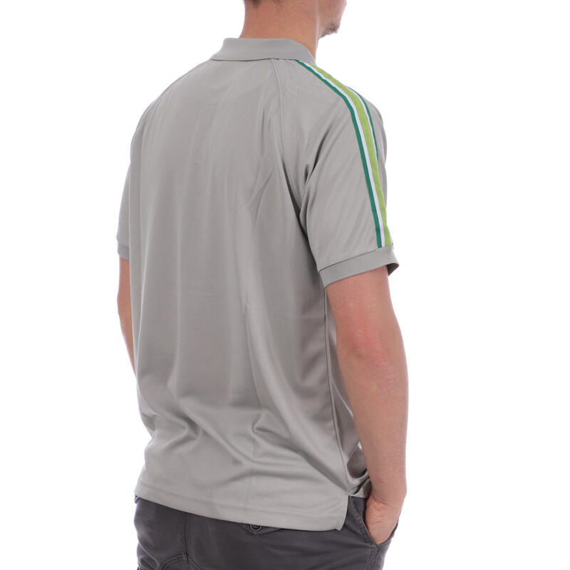 Polo gris bandes vertes homme Hungaria Training Pro