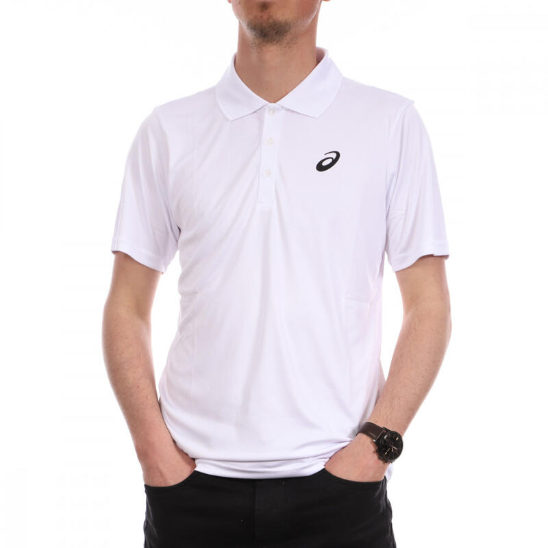 Polo de tennis Blanc Homme Asics Court