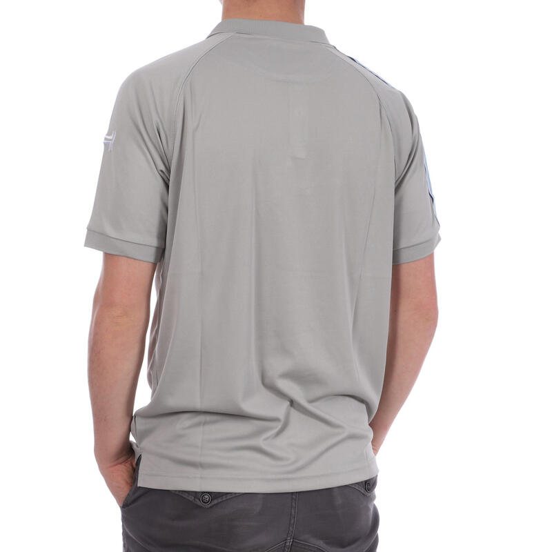 Polo gris bandes bleu homme Hungaria Training Pro