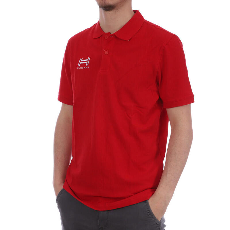 Polo rouge homme Hungaria Basic