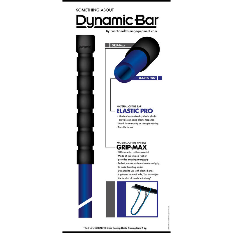 DUO SET - Strength Training Dynamic Bar 1.5 KG - Blue