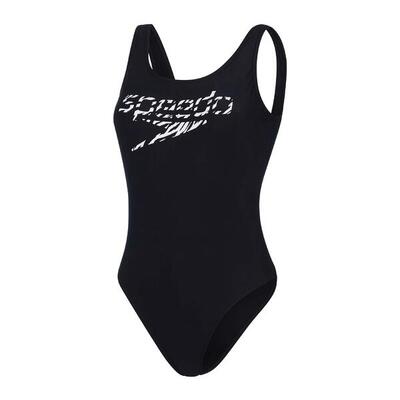 Speedo logo deep u-back damesbadpak uit één stuk