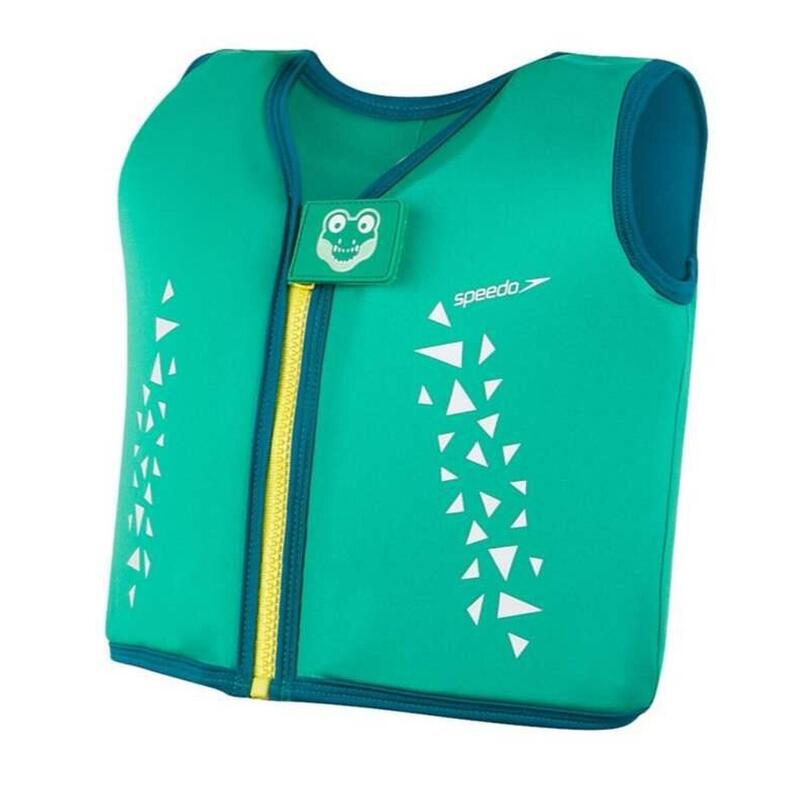 Vesta inot copii Speedo imprimeu crocodil verde/albastru