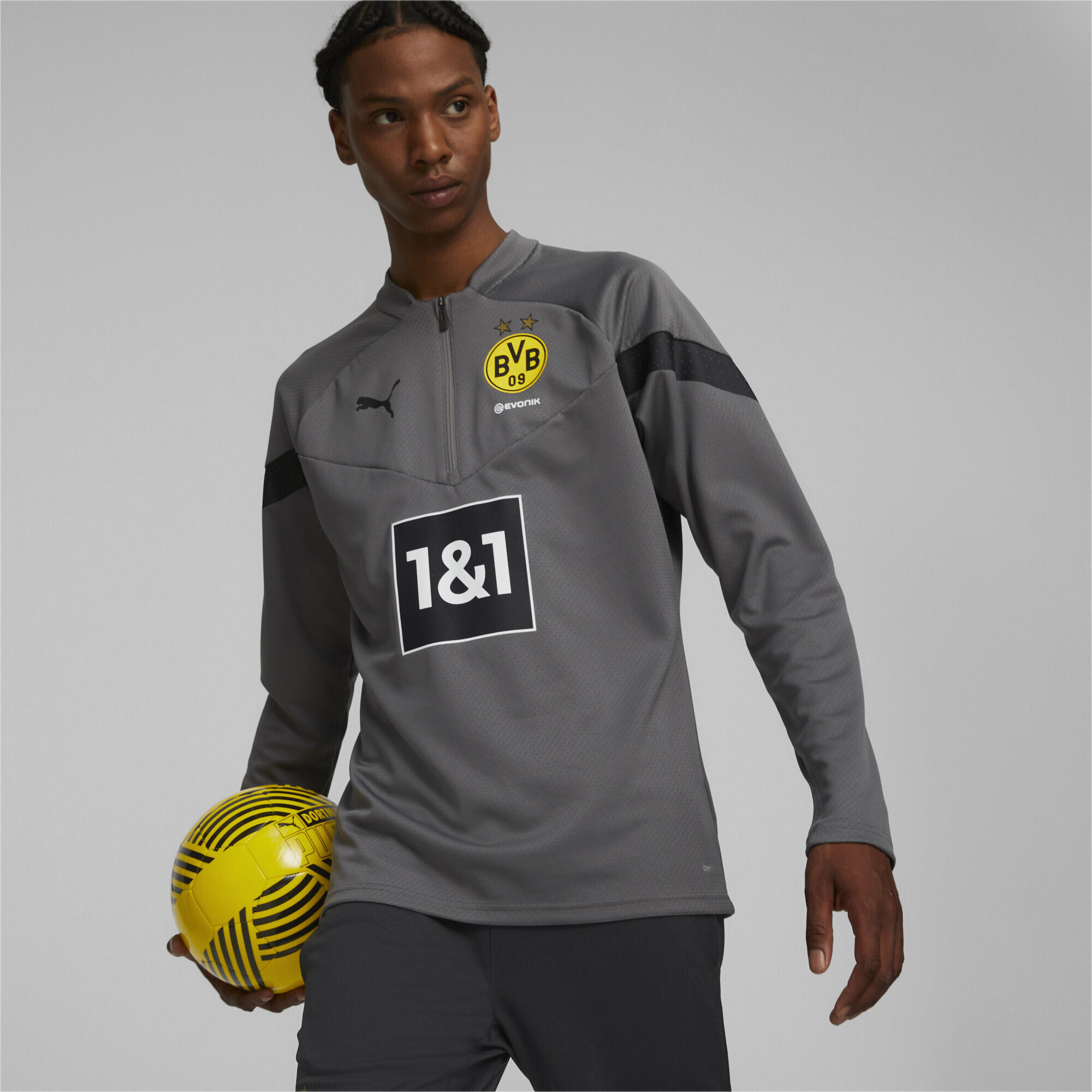 Bluza treningowa 1 4 zip Borussia Dortmund 2022 23 PUMA Decathlon
