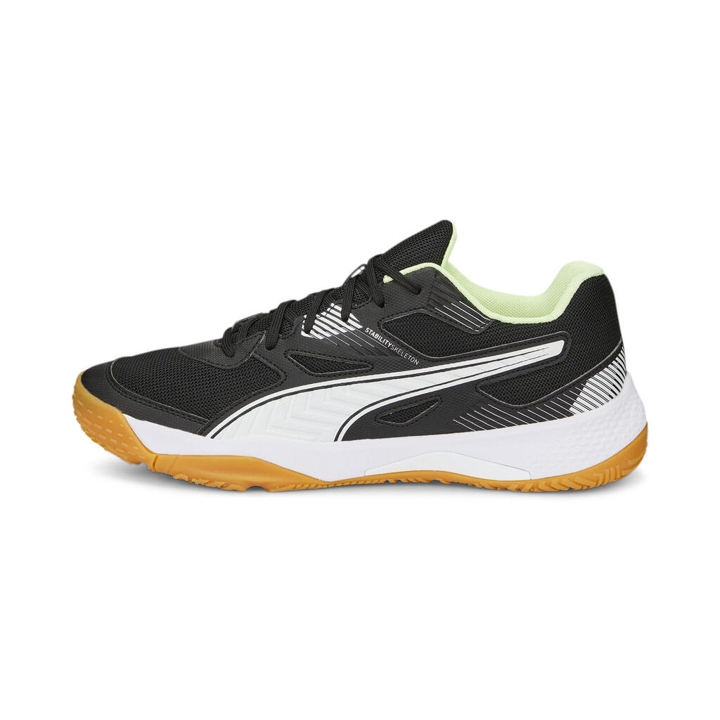 Unisex Solarflash II Indoor Sports Shoes Trainers - Black-White-Fizzy Light-Gum