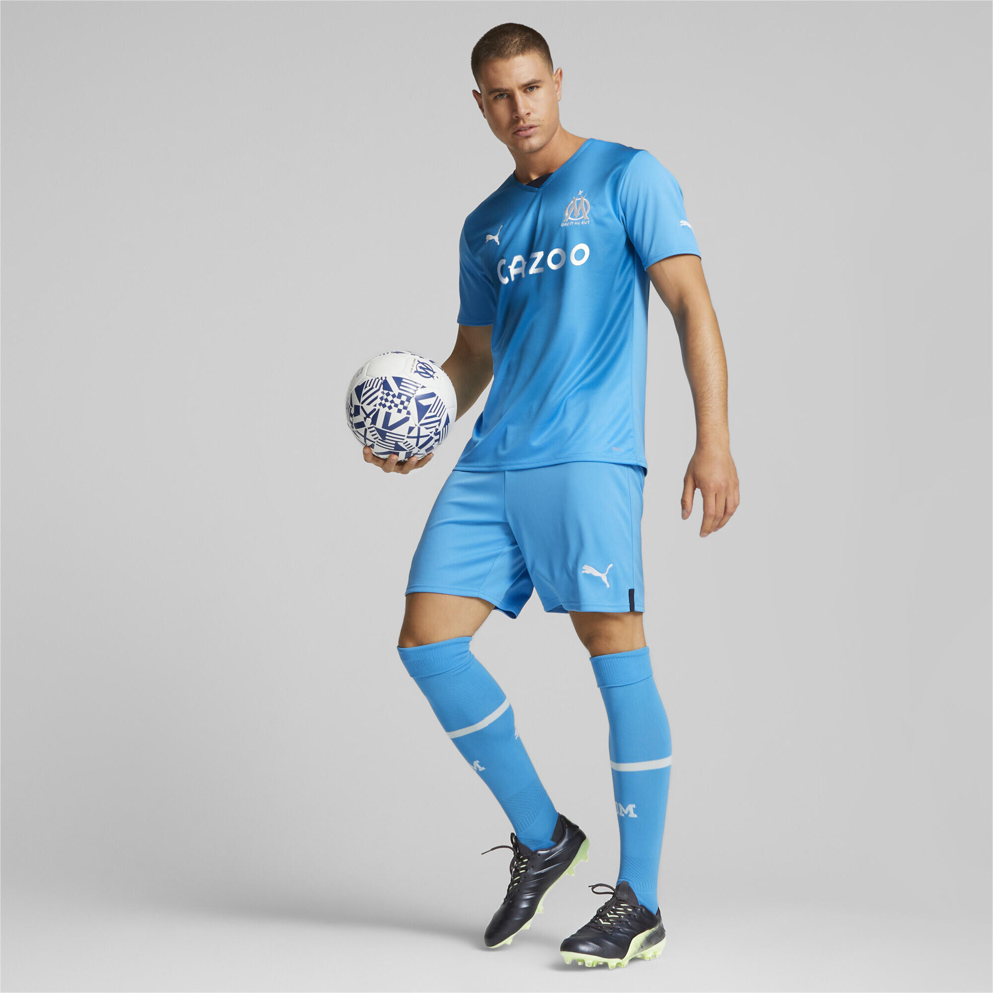Olympique de Marseille Derde 22/23 Replica Jersey Heren PUMA Bleu Azur Blue 5/7