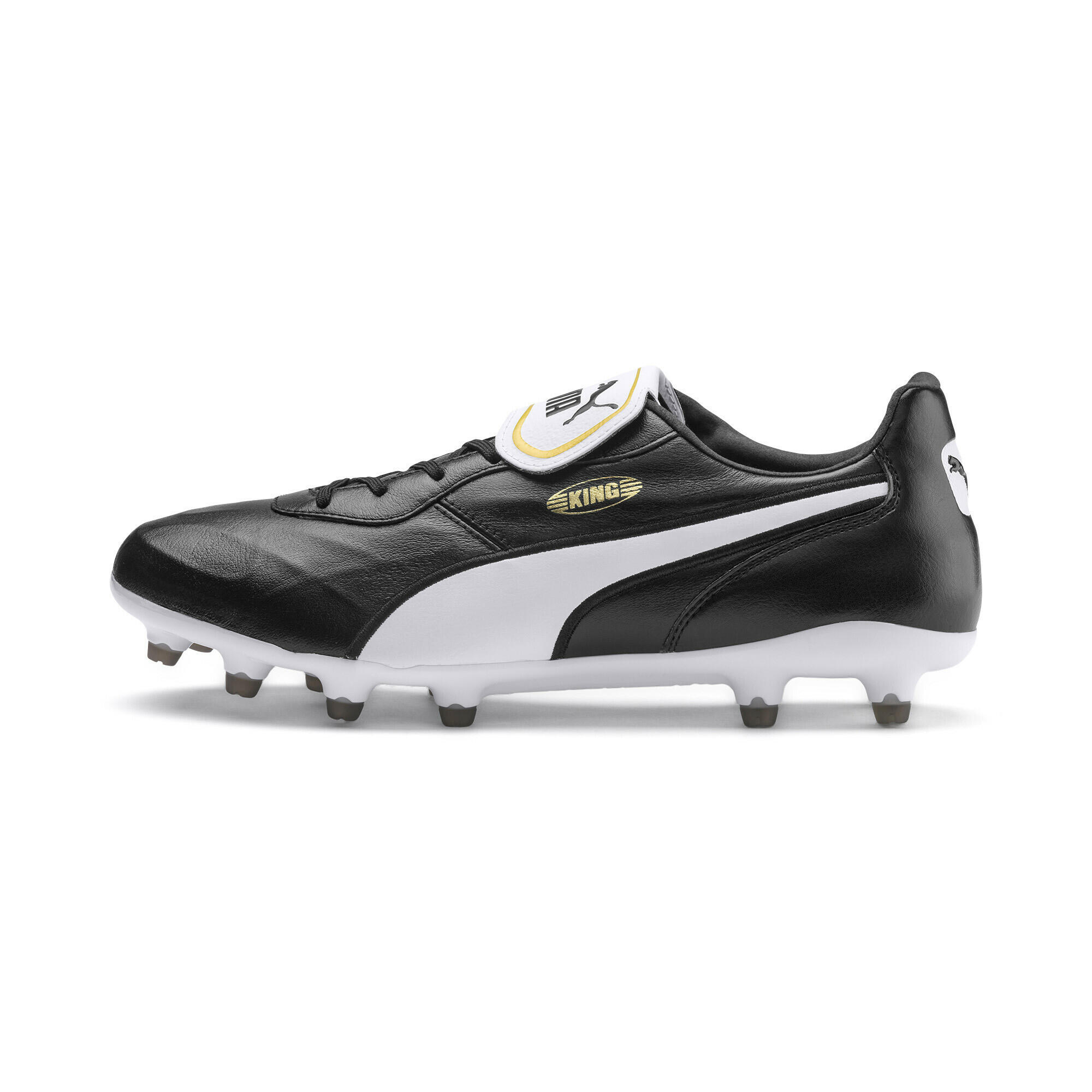 PUMA Unisex KING Top FG Football Boots - Black-White 4/7