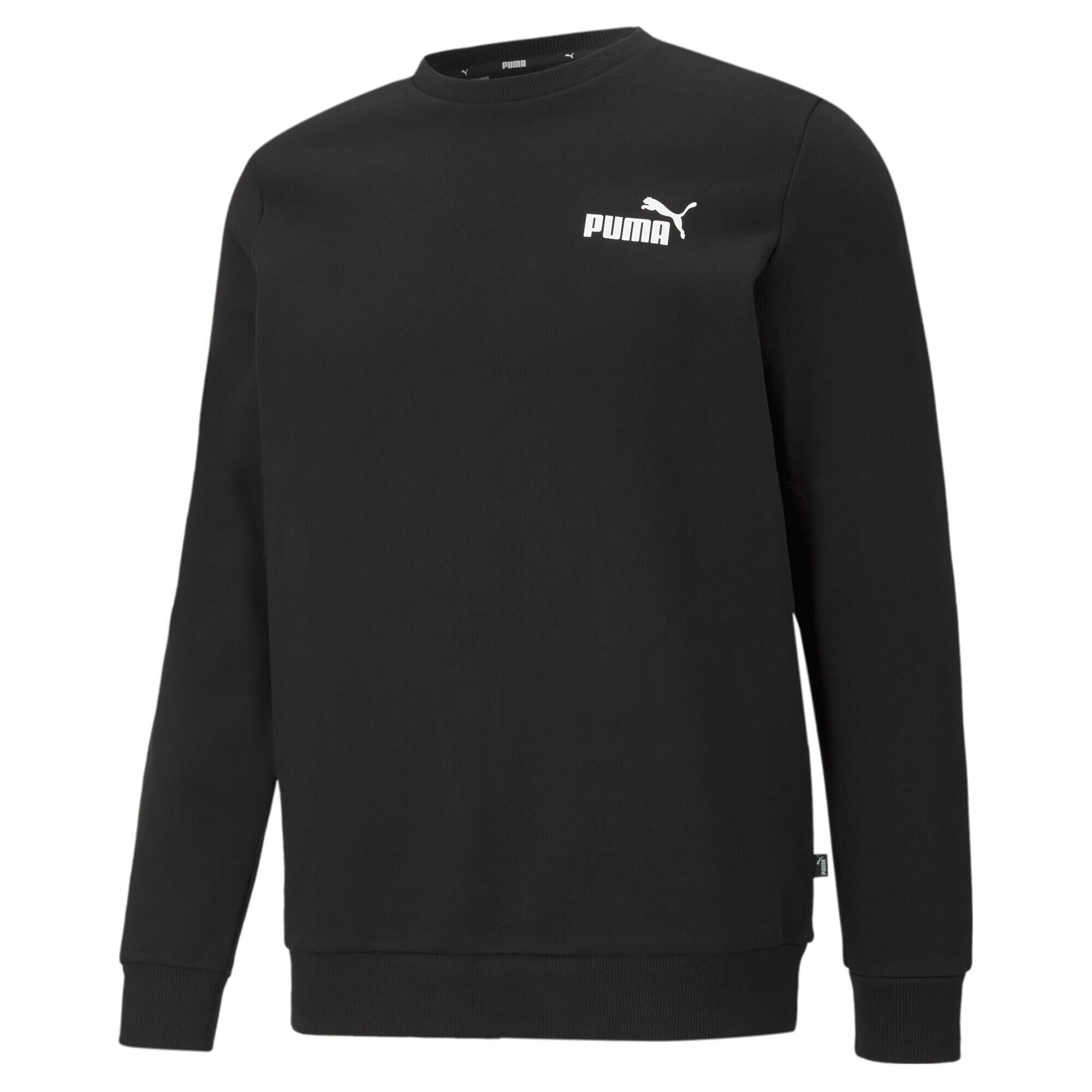 PUMA PUMA Mens Essentials Small Logo Crew Neck Sweatshirt - Black